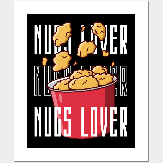Nugget Lover Nugget Addict Design Wall Art by Nutrignz